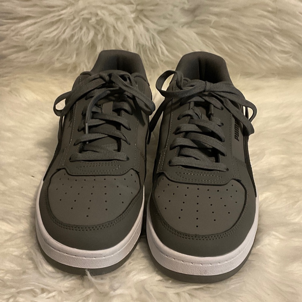 Puma Men's Charcoal and White Classic Sneakers